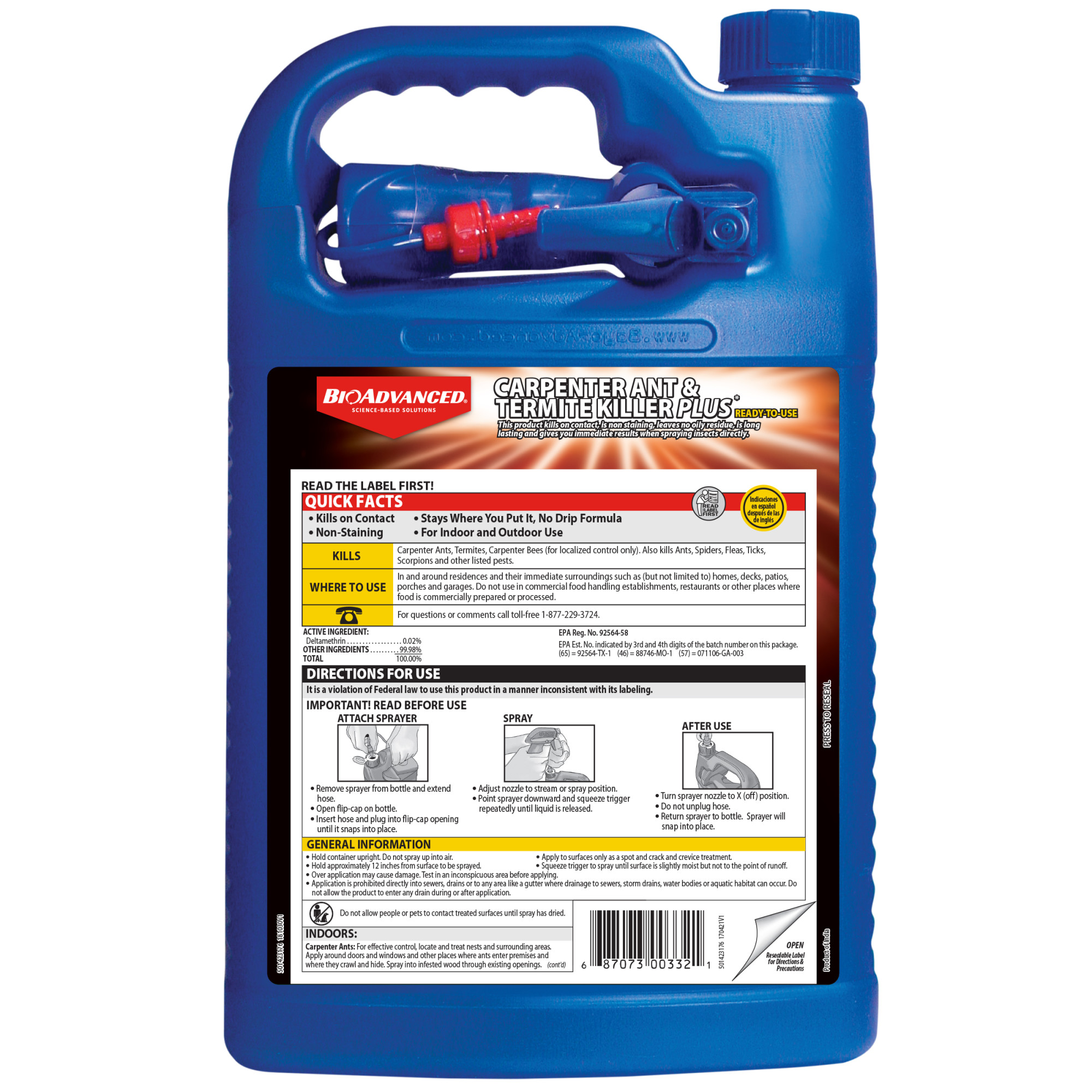 BioAdvanced Carpenter Ant & Termite Killer Plus, 1 gal. photo 2