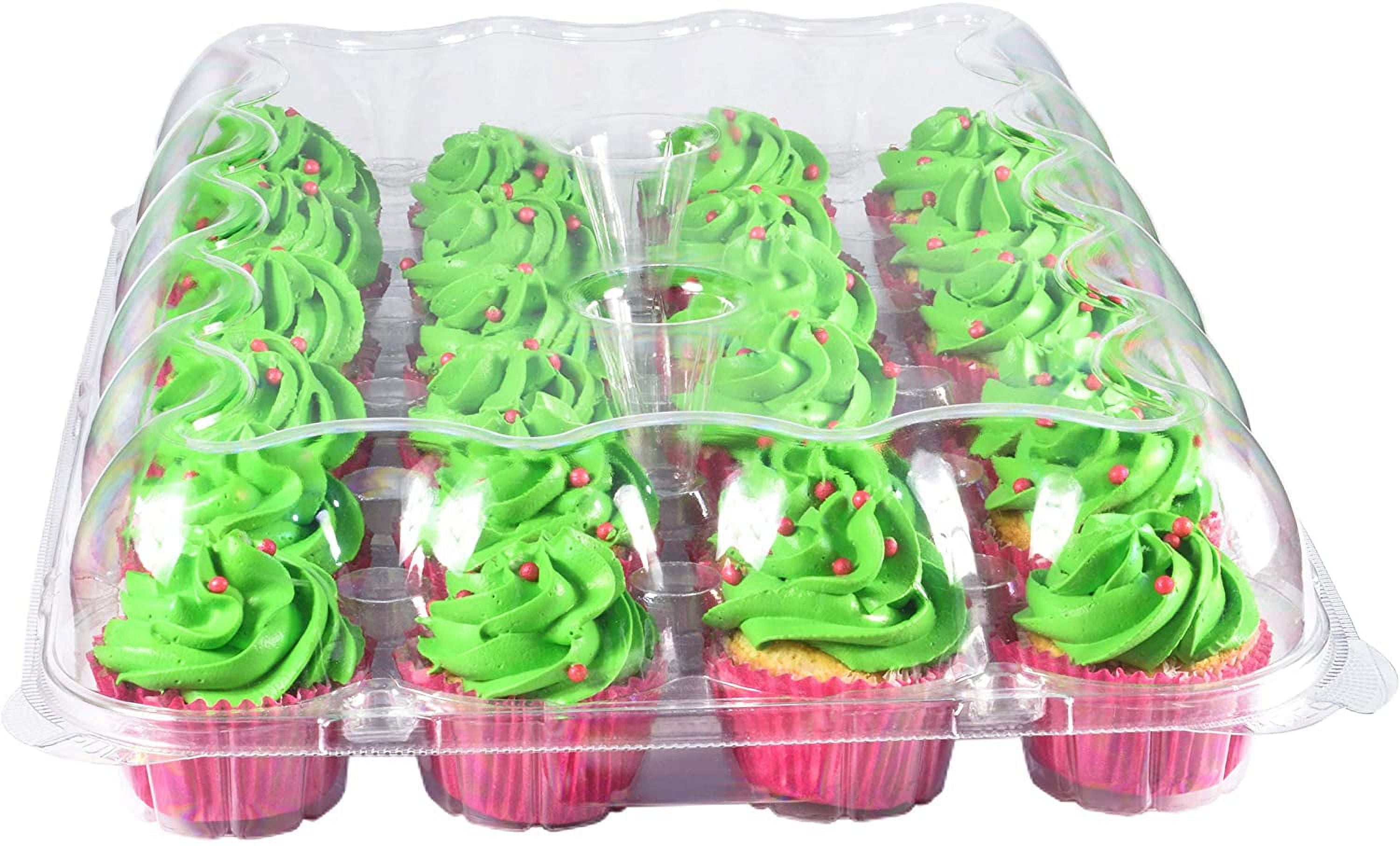 Pactiv RPET Clear 6 Count Cupcake Container with High Dome Lid, 64 Ounce Capacity -- 125 per Case