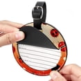 thumbnail image 2 of Seven Starred Ladybird 2Pcs PU Leather Round Luggage Tags with Privacy Cover and Name ID Tag for Suitcase, Handbags, Backpacks, School Bags, 2 of 6