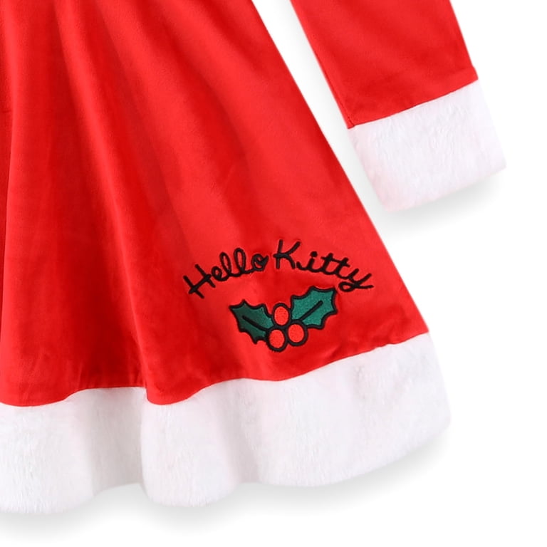 Hello Kitty Sanrio Holiday Cosplay Hooded Long Sleeve Dress (Girls), Sizes  4-16