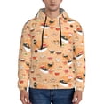 thumbnail image 2 of Zufioo Funny Sushi Design Fleece Comfortable Hoodie for Mens,Sweatshirt for Men,Pullover Hooded Sweatshirt for Men -Medium, 2 of 5