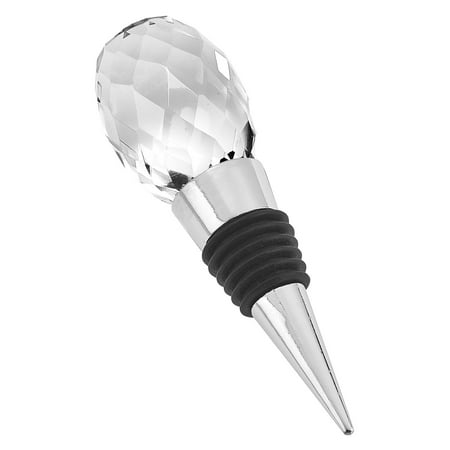 3l Crystal - (D) Round Faceted Crystal Wine Stopper 3