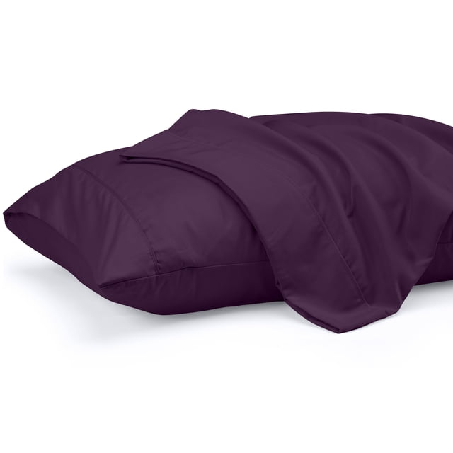 Fundas de almohada Utopia Bedding Queen, microfibra, color morado, x2