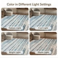 thumbnail image 7 of ODIKA 3'x5' Washable Throw Rug Boho Striped Abstract Rows Vintage Southwestern Geometric Bands for Entryway, Kitchen, Mudroom, Stain Resistant, Low Profile, Non-Slip, 7 of 7