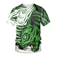thumbnail image 4 of AURIGATE Men Short Sleeve O-Neck Printed Color Fashion Casual T-Shirt Tops Blouse, 4 of 4