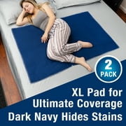 Inspire Waterproof Mattress Pad Protector, Dark Colored to Hide Stains, Extra Large 34" x 54" Quilted, Washable, Reusable Under pad, Bed Pad for Incontinence for Adults and Kids, 2 Pack