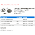 thumbnail image 2 of Clutch Kit - Compatible with 1990 - 2005 Mitsubishi Eclipse 4-Cylinder 1991 1992 1993 1994 1995 1996 1997 1998 1999 2000 2001 2002 2003 2004, 2 of 2