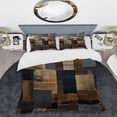 thumbnail image 2 of Designart "Brown Mosaic Tile Charm" Abstract Tile Bedding Covert Set - Abstract Brown Modern Bed Set With 2 Shams, 2 of 5