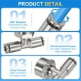 thumbnail image 3 of Uxcell 2pcs Male Branch Tee 8mm Tube ID x 1/2" PT Thread Push to Connect Fittings Pneumatic Tube Pipe Fitting for Air Water System, 3 of 6