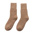 thumbnail image 2 of harmtty Winter socks 1 Pair Mid-Tube Ribbed Cuffs High Elasticity Women Socks Winter Solid Color Thickened Fleece Lining Snow Socks Coffee, 2 of 8