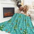 thumbnail image 5 of Xuniizn Christmas Blanket for Couch, Soft Christmas Throw Blanket, Warm Thicken Flannel Sherpa Blanket Microfiber Machine Washable for Bedroom, Fleece Blanket, Christmas Decorations for Home, 5 of 6