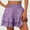 c01Purple, variant on Arnsht Women's Cute High Waist Ruffle Mini Skirt Layered Ruffle Hem Flared Flowy Casual Shorts Swing Beach Mini Short Skirt Yellow XL