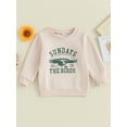 thumbnail image 2 of Meihuid Toddler Boys Girls Sweatshirts Long Sleeve Eagle Letter Print Tops, 2 of 9