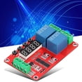 thumbnail image 1 of Time Delay Relay 2 Channel Control Module Board Self Lock Cycle Timing Adjustable Accuracy 20 Functions for DC AC Load Capacity, 1 of 7