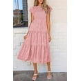 thumbnail image 7 of PRETTYGARDEN Women's Floral Midi Dress Summer Cap Sleeve Smocked Ruffle A Line Long Flowy Wedding Guest Dresses, 7 of 7
