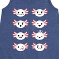 thumbnail image 3 of Instant Message - Axolotl Emotion Grid - Toddler and Youth Girls A-line Dress, 3 of 6
