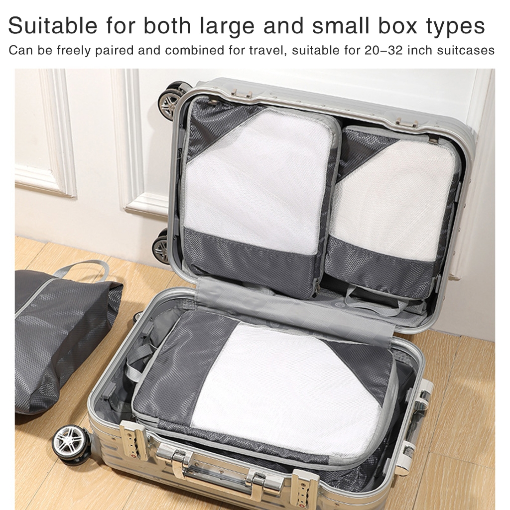 Luggage Cubes Compression Packing Cubes for Suitcase Travel Luggage Organizer with Shoe Bag Clothes Bag Packing Cubes