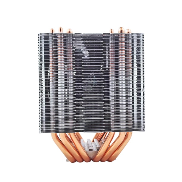 FLhrweasw Ventilador Enfriador CPU Refrigeración 6 Tubos Calor Radiador PWM 4 Pines (1 Ventilador)