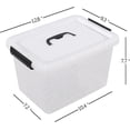 thumbnail image 5 of Cand 12 Quart Plastic Latching Box, Clear Storage Bin with Lid, 6 Packs, 5 of 7