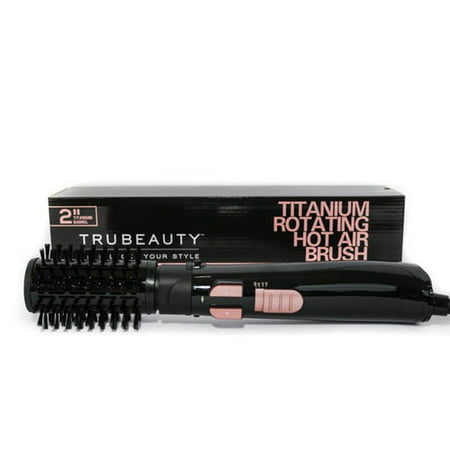 TruBeauty Titanium Rotating Hot Air Brush - Black (Best Rotating Brush Hair Dryer)