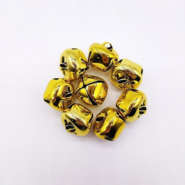 100 Uds cascabeles coloridos cascabeles de Metal navideños artesanales para decoraciones de bodas, fiestas y festivales de Navidad proyecto DIY