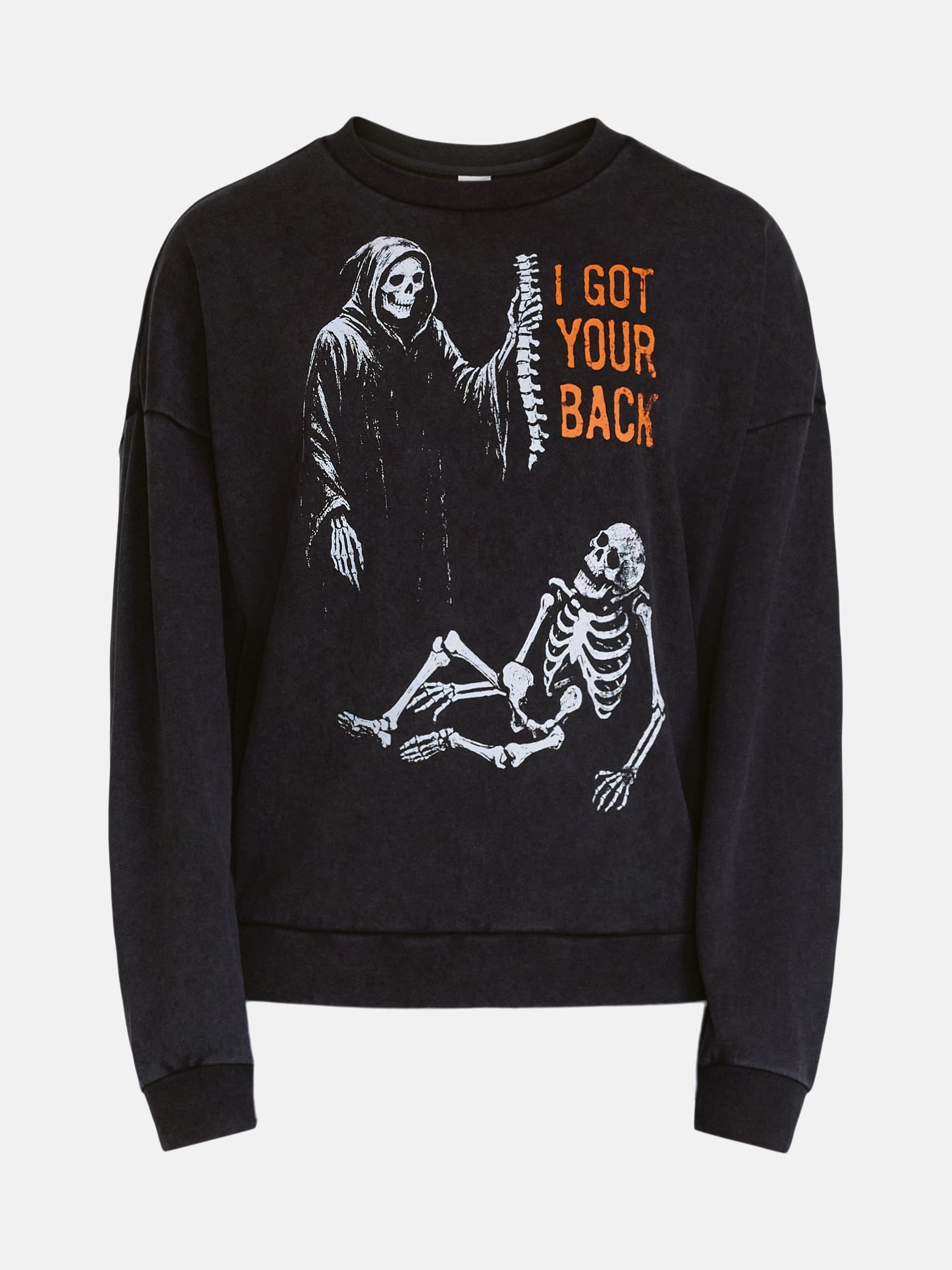 Men's Halloween Back Breaker Graphic Long Sleeve Sweatshirt from Way to Celebrate, Sizes XS-5XB