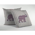 thumbnail image 2 of Elephant Silhouette Indoor/Outdoor Fabric Pillow in Blue 26x26, 2 of 9