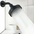 thumbnail image 7 of HIBIBUD Adjustable Rainfall Shower Head 4 inch Thickened High Pressure with Rubber Jets Black, 7 of 7