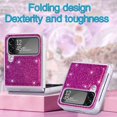 thumbnail image 2 of Dteck Case for Samsung Galaxy Z Flip4,Bling Glitter Leather Case Shockproof Hard PC Cover for Galaxy Z Flip4 5G,Rose, 2 of 5