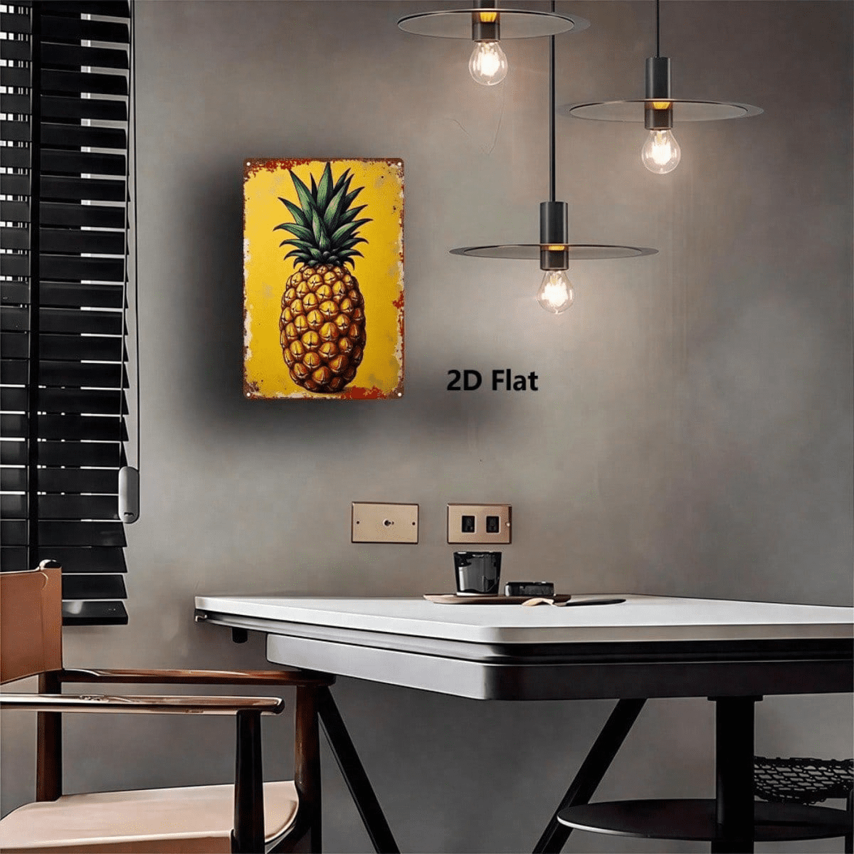 Vintage Pineapple Metal Sign 8x12 Inch, Rustic Waterproof" Wall Plaque, Sign For Living Room Game Room Kids