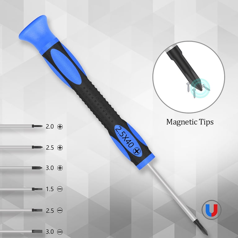 Eyeglass Repair Kit with 6 Pcs Magnetic Screwdrivers and Glass