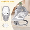 thumbnail image 5 of SACVON Baby Swing for Infants to Toddler, Baby Rocker for Infants with 5 Sway Ranges,Bluetooth Support Bouncers for 0-24 Months, Light Gray, 5 of 13