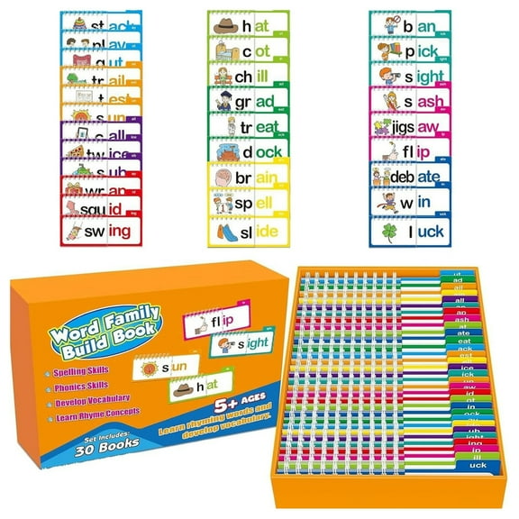 30 Pieces Letter Sounds Flashing Cards Phonics Books Ideal For Kindergarten Reading And Skill Building Activities