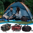 thumbnail image 7 of Fishing Tackle Bag with Adjustable Waist Belt, Multi-Pocket Canvas Shoulder Bag for Outdoor Fishing Gear Storage, 7 of 7