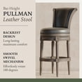 thumbnail image 2 of Maven Lane Pullman Bar Stool in Reclaimed Oak Finish, Ronan Stone, Set of 3, 2 of 6