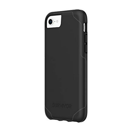 Griffin Technology Survivor Strong Case Compatible with iPhone SE(2020),iPhone 8,iPhone 7,iPhone 6s, iPhone 6 (Black) (GIP-043-BLK)