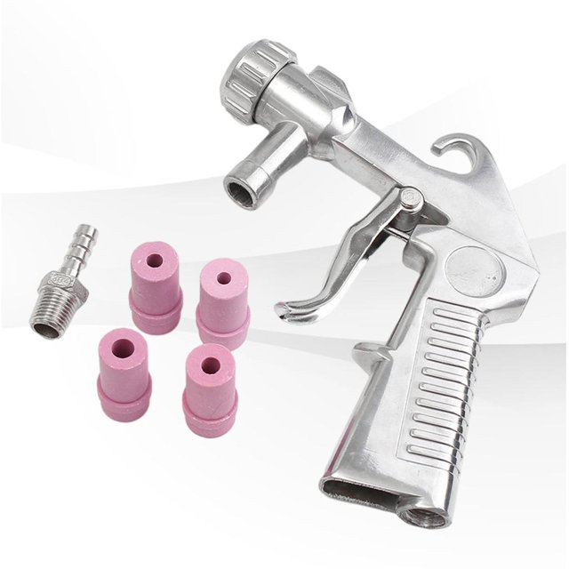 Kit de chorro de arena de aire portátil, Kit de puntas de boquilla, eliminación de óxido, abrasivo de sifón, herramientas eléctricas de chorro de aren Establecer un Macarena Blaster de arena de aire