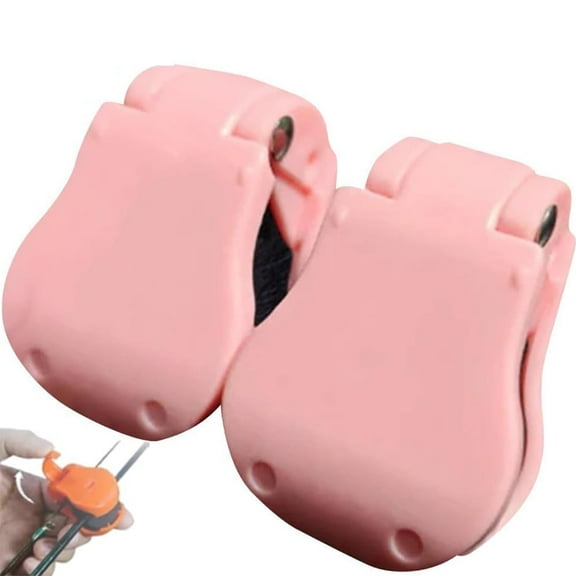 Multifunctional Rod Holder, Portable Beach Fishing Pole Holder for Ground, Auto Fixed Clip on Wall Mount, Accessories for Various Sizes Poles（2Pcs Pink）