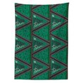 thumbnail image 3 of Ambesonne Emoji Tablecloth Rectangular Table Cover, Modern Triangular Details, 60"x90", Jade Green and Charcoal Grey, 3 of 4