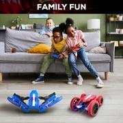 USA Toyz Summer RC Car Off-Road LED Stunt Toy Boys Girls Ages 6+, Blue