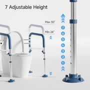 Loyoda Toilet Safety Rails, Bathroom Toilet Safety Frame for Seniors and Disabled, Supports up to 350Lb