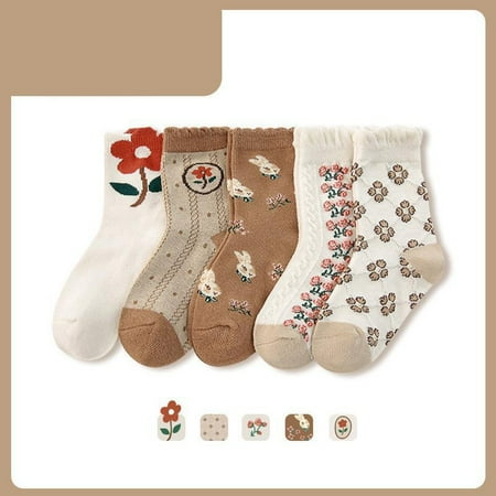 

ERTUTUYI Children Socks Autumn And Winter New Cartoon Cute Eardropped Bunny Comfortable Warm Slip On G