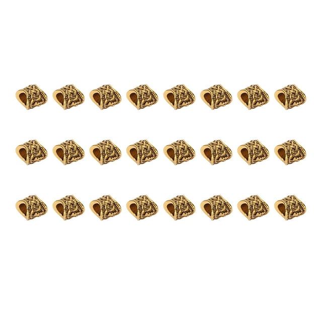 Perles de Cheveux en Métal, 24 PCS Perles de Dreadlocks Antiques de Longue Durée Flexibles pour Festival de Musique pour Rappeurs