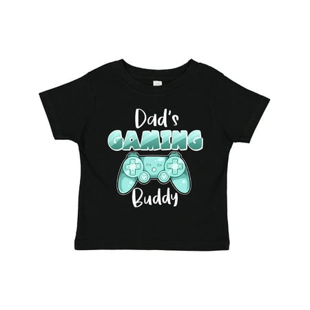 

Inktastic Dad s Gaming Buddy- Aqua Controller Boys or Girls Toddler T-Shirt