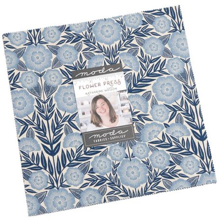 Flower Press Layer Cake by Katherine Watson ; 42 - 10" Precut Fabric Quilt Squares