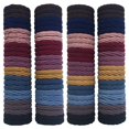 thumbnail image 1 of RN BEAUTY 100 PCS Gomas para el cabello de algodón Bandas para el cabello sin costuras de alta elasticidad con textura de patrón 10 colores mezclados Soporte para cola de caballo sin rastro No daña el, 1 of 5