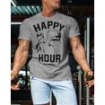 thumbnail image 3 of Gymish Happy Hour Kickboxer Men’s Workout T-Shirt – Funny Gym Tee, Athletic Fitness Shirt for Men, 3 of 6