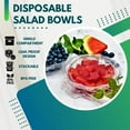 thumbnail image 2 of Green Direct 18 oz. Disposable Salad Bowls With Lids For Meal Prep, Lunch, Serving, to-go Pack of 25, 2 of 7