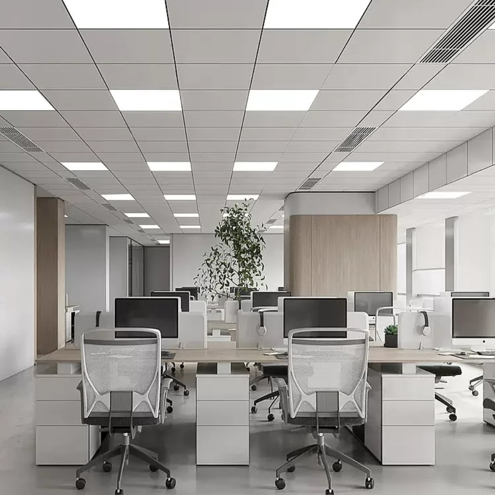 10-Pack White Ceiling Panel 4ft x 2ft (48in x 24in), Waterproof and Fireproof PVC Smooth Drop Ceiling Tile