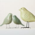 thumbnail image 4 of Americana Art Birds, Set of 6, Statues, Spring Green Colors, Rubbed Tawny Brown Finish, Black Legs, Figurines, Wood and Metal, Detailed, 5 Inches Each, Vintage Primitive Style, 4 of 6